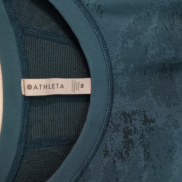 ATHLETA Momentum Long Sleeve - Dark Surf Teal Camo M - Picture 2 of 5